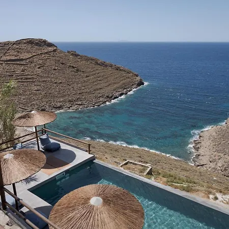 Dazzling Kythnos | Elixir | 3 Bedrooms | Located On Top Of Kastella Beach | Shared Infinity Pool | Panoramic Vistas Of Aegan Sea | Stimata Villa