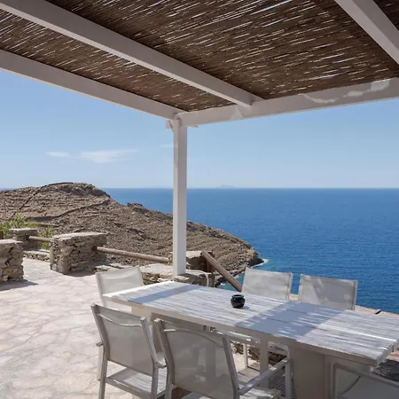 Vila Dazzling Kythnos | Elixir | 3 Bedrooms | Located On Top Of Kastella Beach | Shared Infinity Pool | Panoramic Vistas Of Aegan Sea | Stimata Mérichas